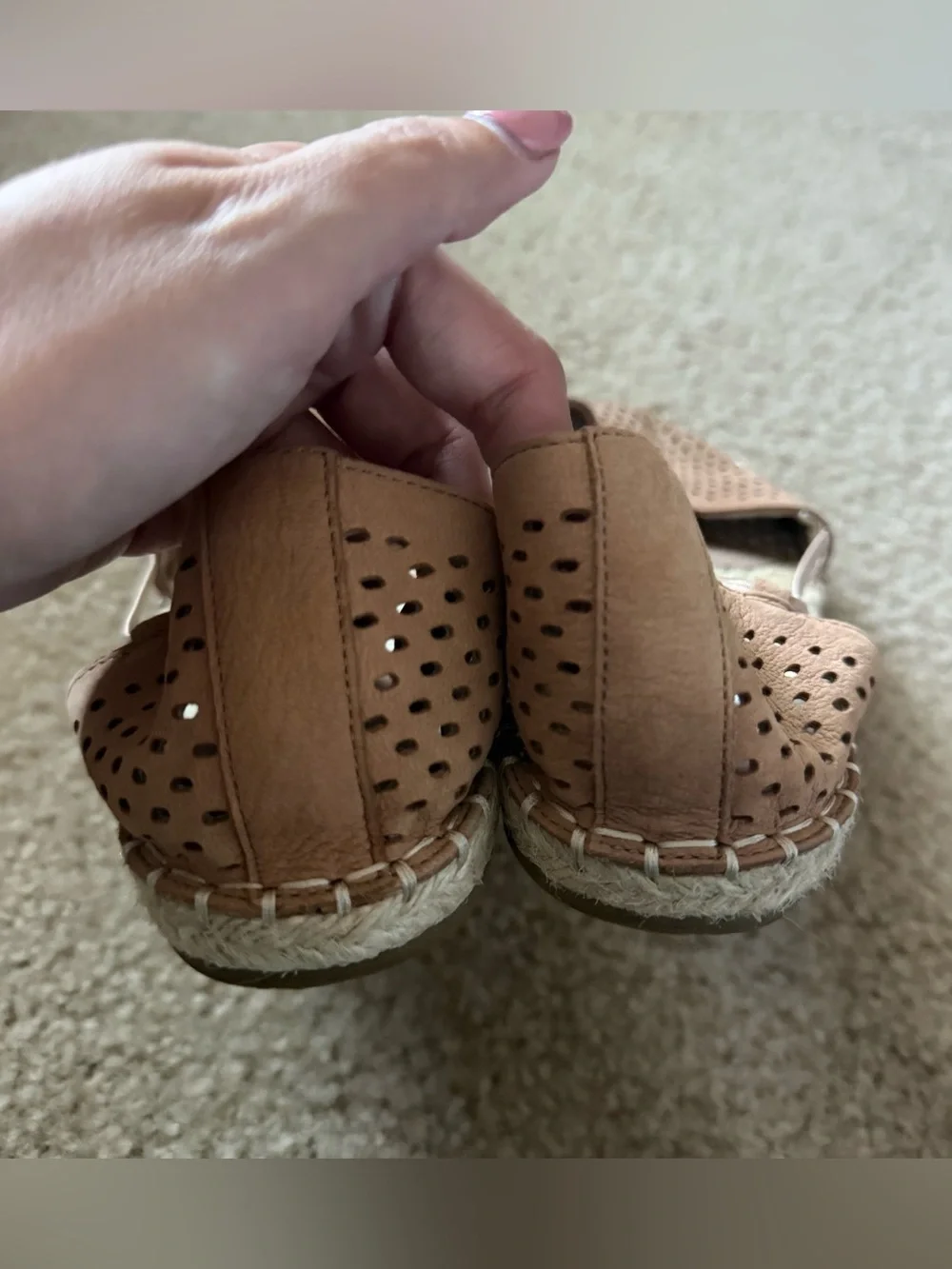 Eileen Fisher Lee Espadrille Flats in Latte Tan Brown Size 7